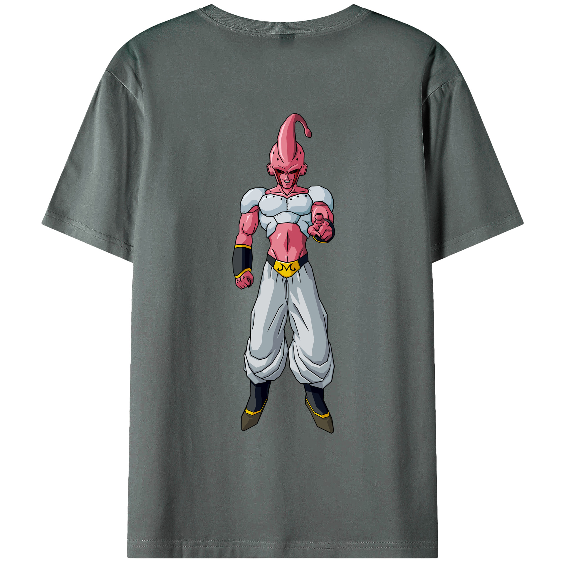 （画像用） ドラゴンボール 魔人ブウ DRAGON BALL Majin Buu 綿100％ メンズ半袖Tシャツ（バックプリント） 通気性